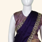 Girls Purple Orange Half Sarees (5)