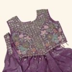 Girls Purple Plazo Set (2)