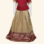 Girls Red Cream Multicolour Crop Top (4)