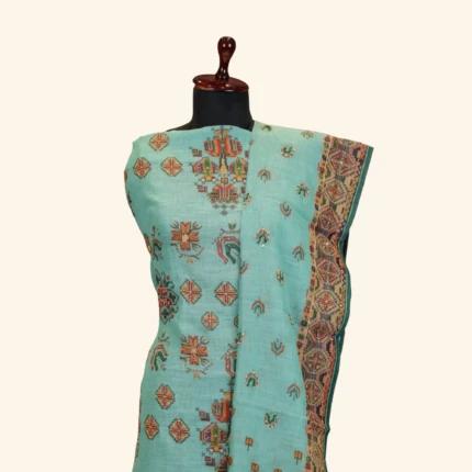 Green Kota Dress Material (3)