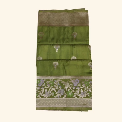 Green Mashru Saree (1)