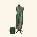 Green Tissue Dress Material (1)