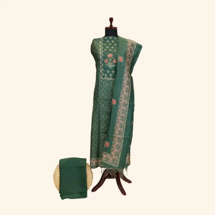 Green Tissue Dress Material (1)