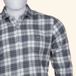 grey and charcoal plaid check Shirt (3)