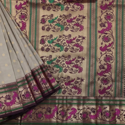 Grey Kanchi Pattu Saree (3)