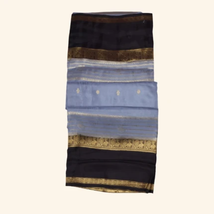 Grey Soft Silk Saree (1)