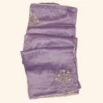 Lavender Purple Sequin Floral Handwork Silk Saree (1)