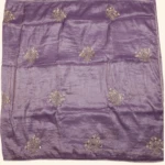 Lavender Purple Sequin Floral Handwork Silk Saree (2)