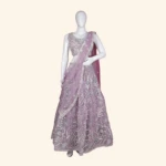 Lavender & Silver Floral Embroidered Designer Lehenga (1)