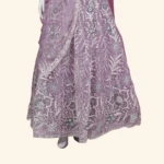 Lavender & Silver Floral Embroidered Designer Lehenga (3)