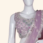 Lavender & Silver Floral Embroidered Designer Lehenga (5)