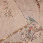 Light Brown Tussar Saree (2)