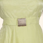 Lime Green Embellished Long Frock (3)