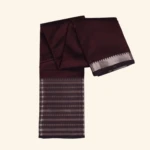 Maroon Brown Mangalagiri Handloom Saree (1)