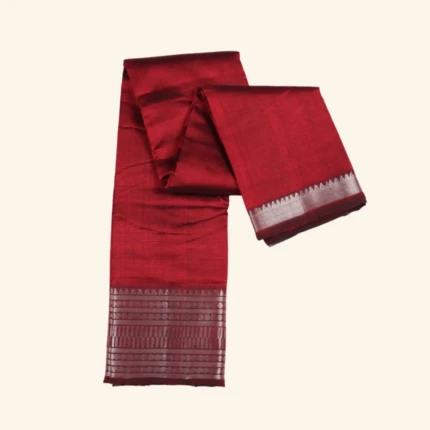 Maroon Mangalagiri Handloom Saree (1)