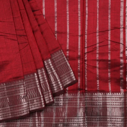 Maroon Mangalagiri Handloom Saree (2)