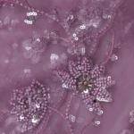 mauve netted designer saree (5)
