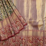 Mehandi Green Kanchipursm Pattu Saree (3)