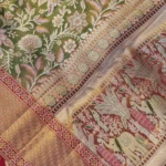 Mehandi Green Kanchipursm Pattu Saree (5)
