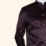 Men's Dark Plum Sherwani (4)