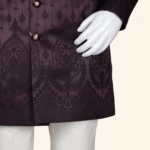 Men's Dark Plum Sherwani (5)