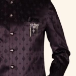 Men's Dark Plum Sherwani (6)