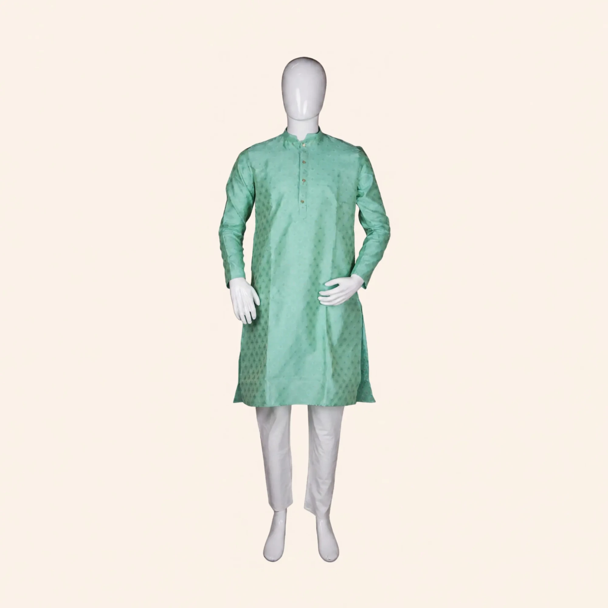 Men's Mint Green Kurtha Pyjama (1) Men's Mint Green Kurtha Pyjama (1)