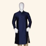 Men's Navy Blue Kurtha Pyjama (2)