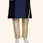 Men's Navy Blue Kurtha Pyjama (3)