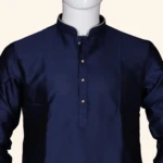 Men's Navy Blue Kurtha Pyjama (5)