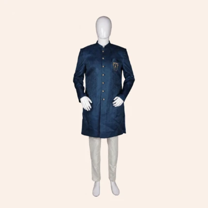 Men's Teal Blue Sherwani (1)