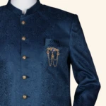 Men's Teal Blue Sherwani (6)