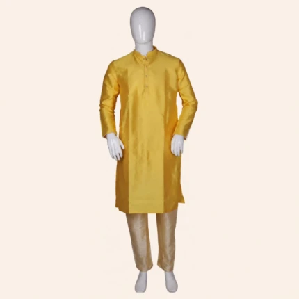 Men's Yellow Kurtha Pyjama (1)