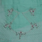 mint green Organza Saree (4)