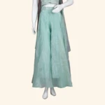 Mint Green Organza Sharara Set with Sequined Crop Top (3)
