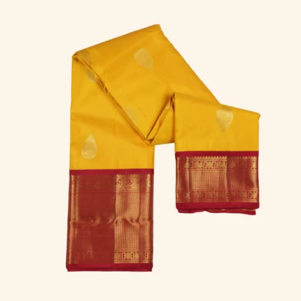 Mustard Kanchipuram Pattu Saree (1)