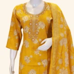 Mustard Kota Cotton Kurti Set (2)