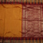 Mustard Temple Border Kanchipuram Pattu Saree (2)