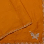 Mustard Yellow Butterfly Crystal Work Fancy Saree (3)