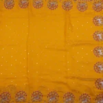 Mustard Yellow Space Silk Saree (3)