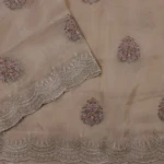 muted beige Glass Tissue Saree (3)