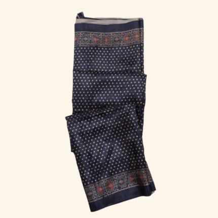 Navy Blue Polka Dot & Traditional Border (1)
