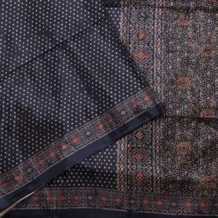 Navy Blue Polka Dot & Traditional Border (2)