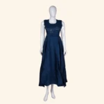 Navy Blue Starburst Embellished Long Frock (1)