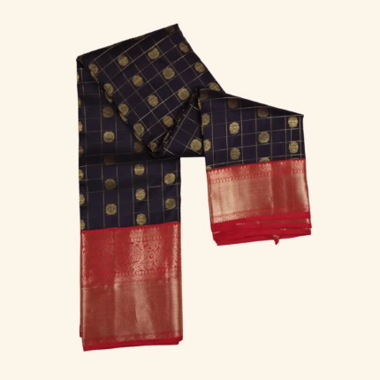 Navy Blue Vintage Kanchi Pattu (1)