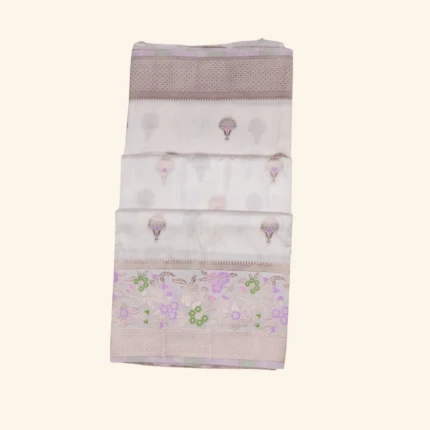 Off WhiteMashru Silk Saree (1)