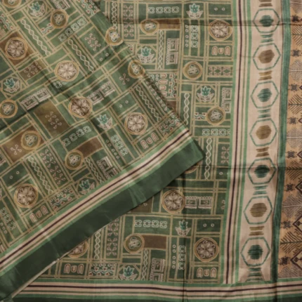 Olive Green Geometric & Traditional Motifs (2)