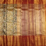 Olive Green Kanchi Pattu Saree (1)