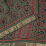 Olive Green Malai Fancy Saree (2)