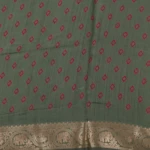 Olive Green Malai Fancy Saree (4)